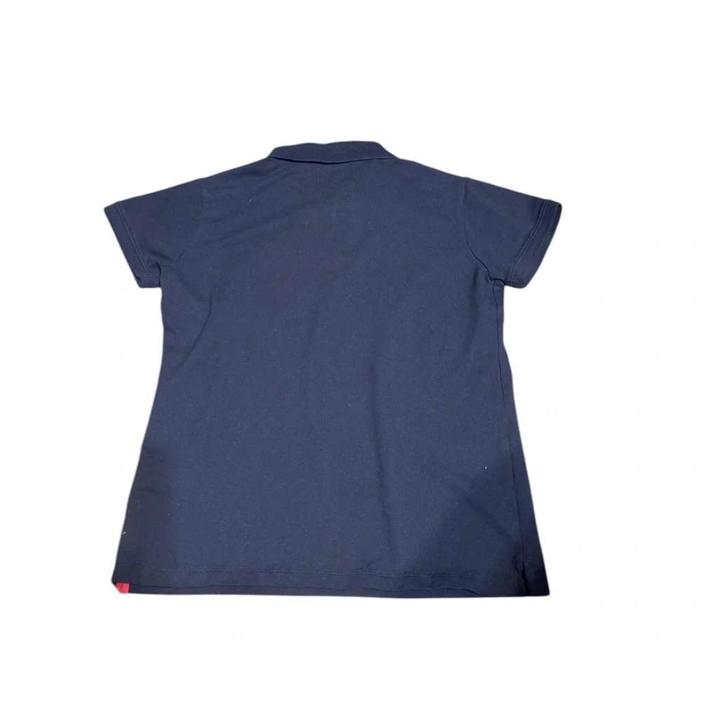 Girls Vineyard Vines polo shirt navy blue and pink size L (14) M07​